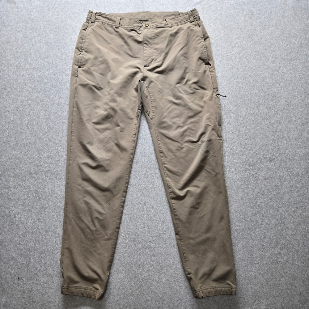 Mack Weldon Radius Flex Jogger Pants Men Large Khaki Tan Water Resistant Stretch